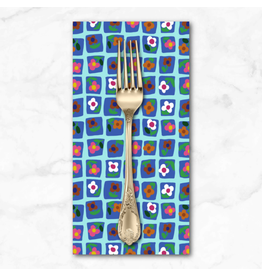 PD's Nathalie Lété Collection ON SALE-Mon Jardin, Checkerboard in Water, Dinner Napkin