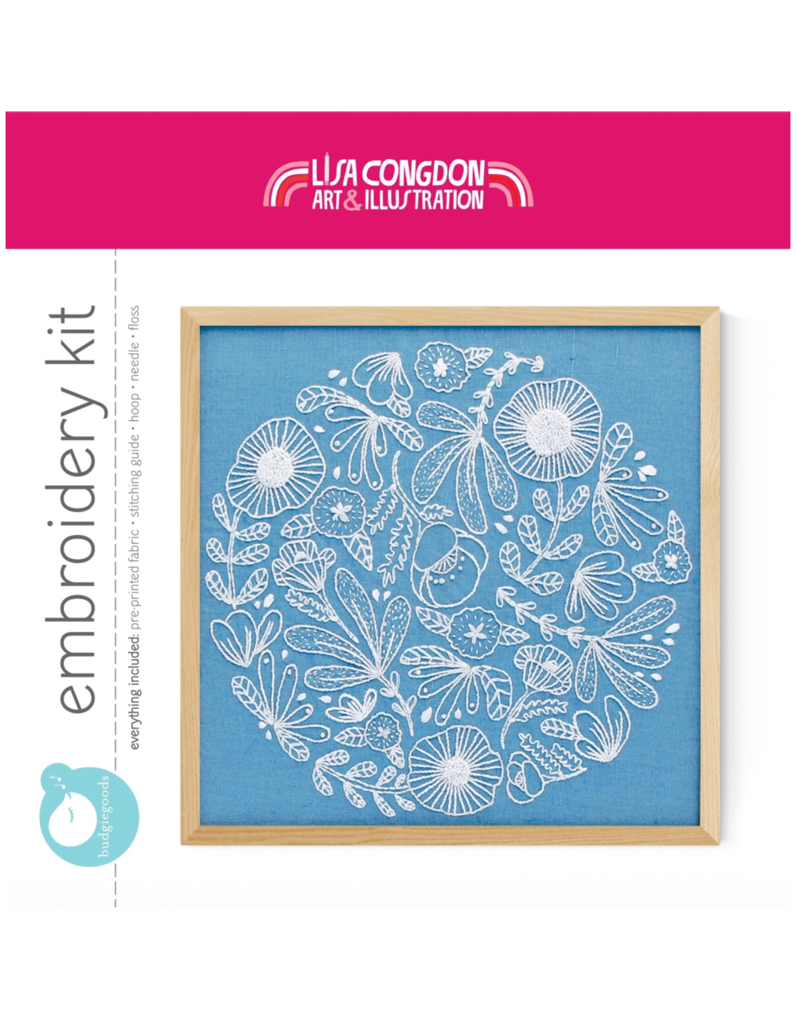 budgiegoods Poppy Patch Embroidery Kit by budgiegoods