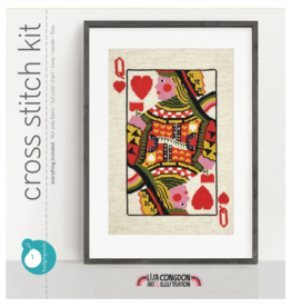 budgiegoods Queen of Hearts Cross Stitch Kit by budgiegoods