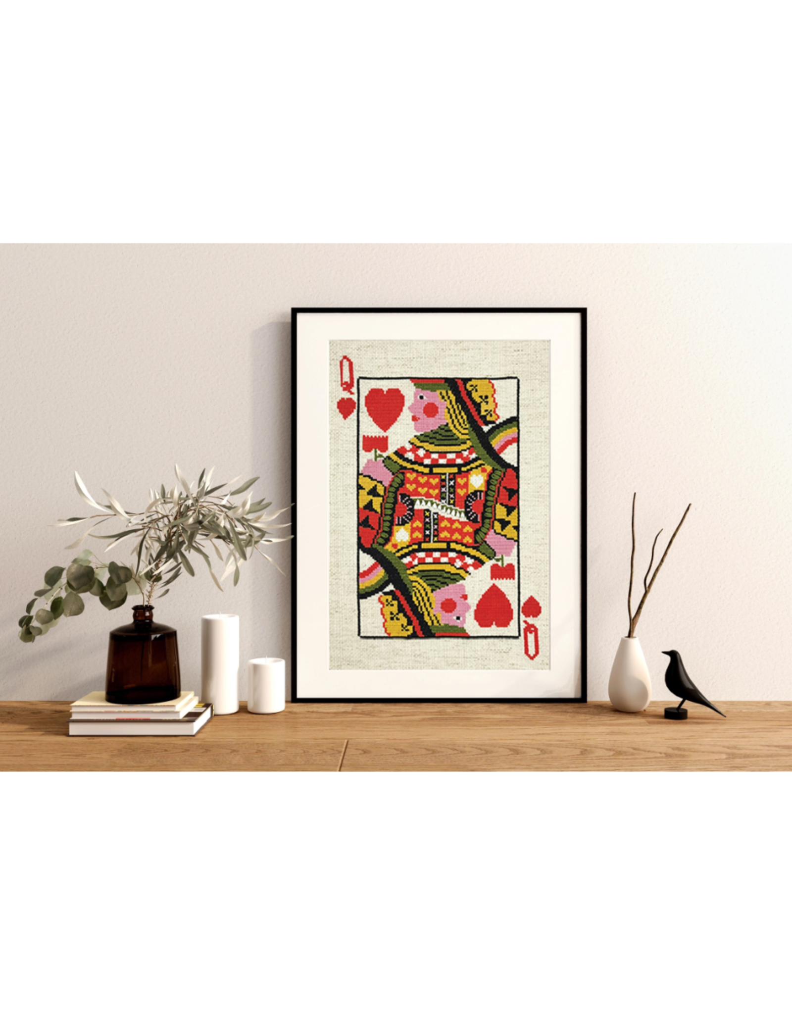 budgiegoods Queen of Hearts Cross Stitch Kit by budgiegoods