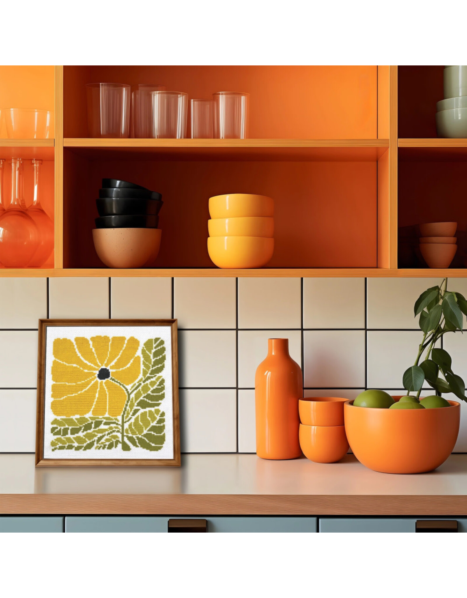 budgiegoods Sunny Blossoms Cross Stitch Kit by budgiegoods