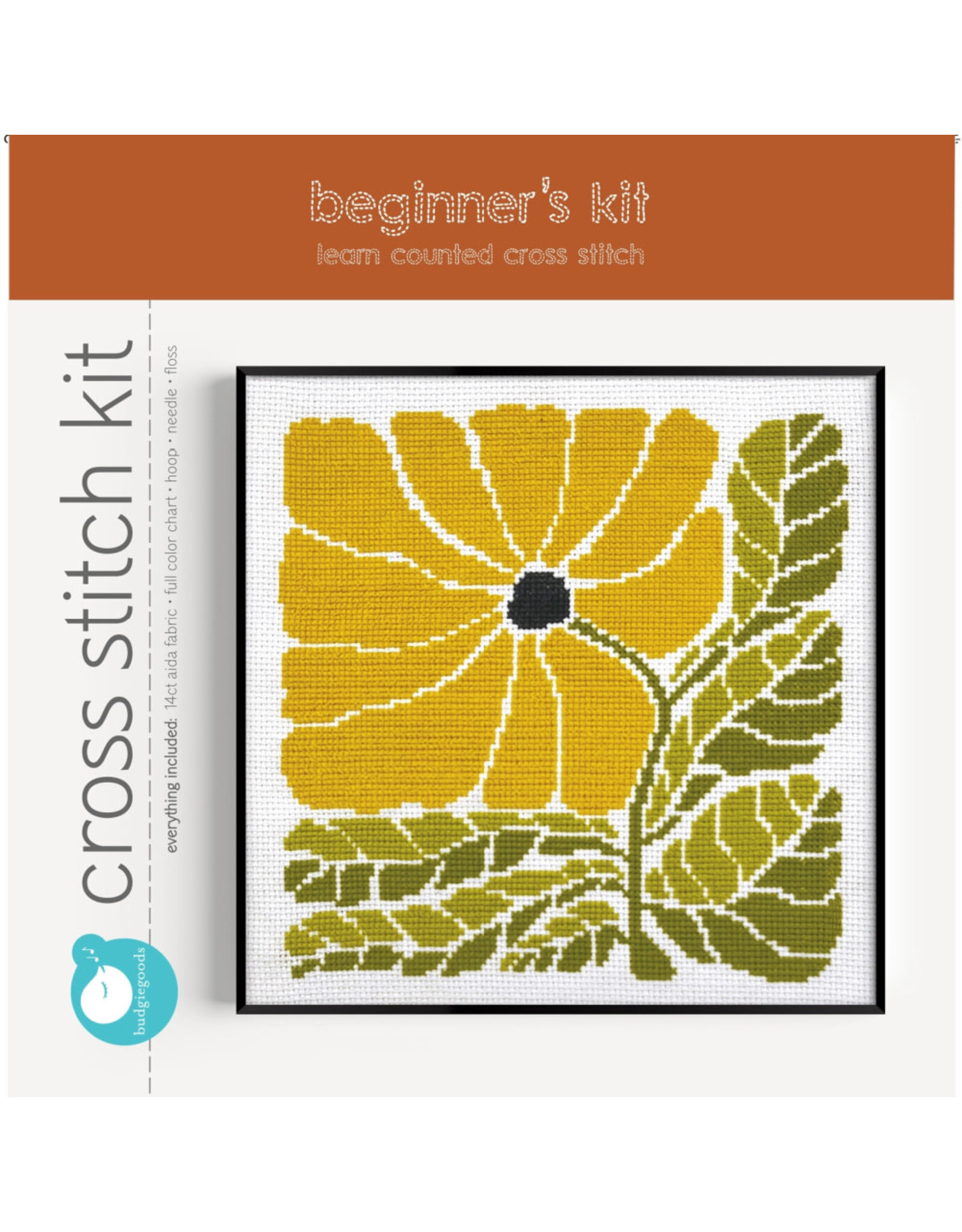 budgiegoods Sunny Blossoms Cross Stitch Kit by budgiegoods