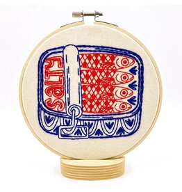 Hook, Line & Tinker Canned Sardines, Embroidery Kit