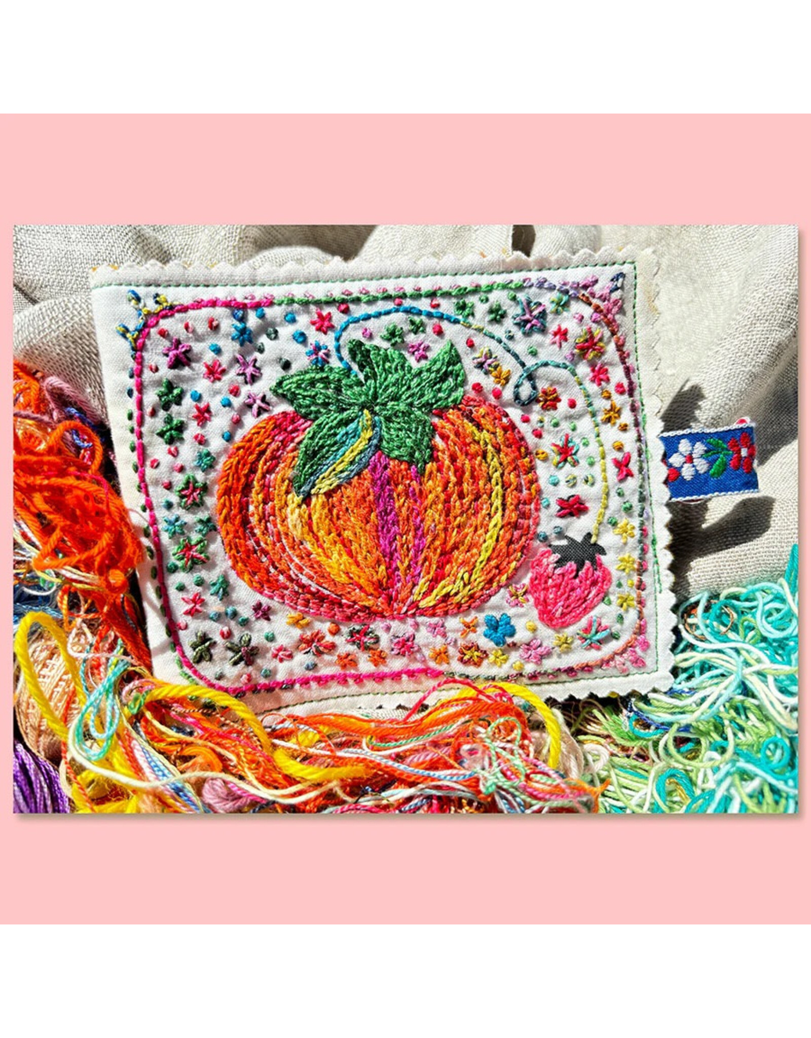 Dropcloth Samplers Tea & Tomatoes Needlebook, Embroidery Sampler KIT