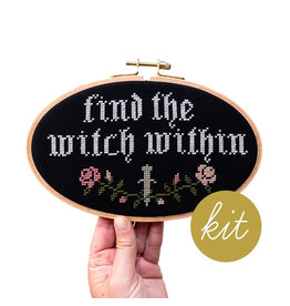 Junebug & Darlin Find the Witch Within Cross Stitch Kit
