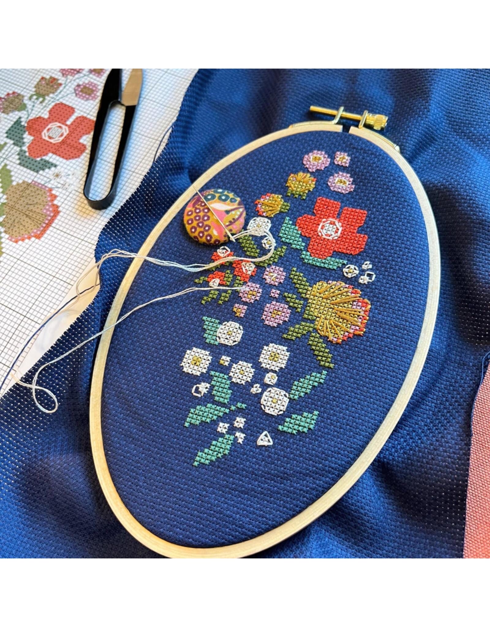 Junebug & Darlin Forget-Me-Knots Cross Stitch Kit