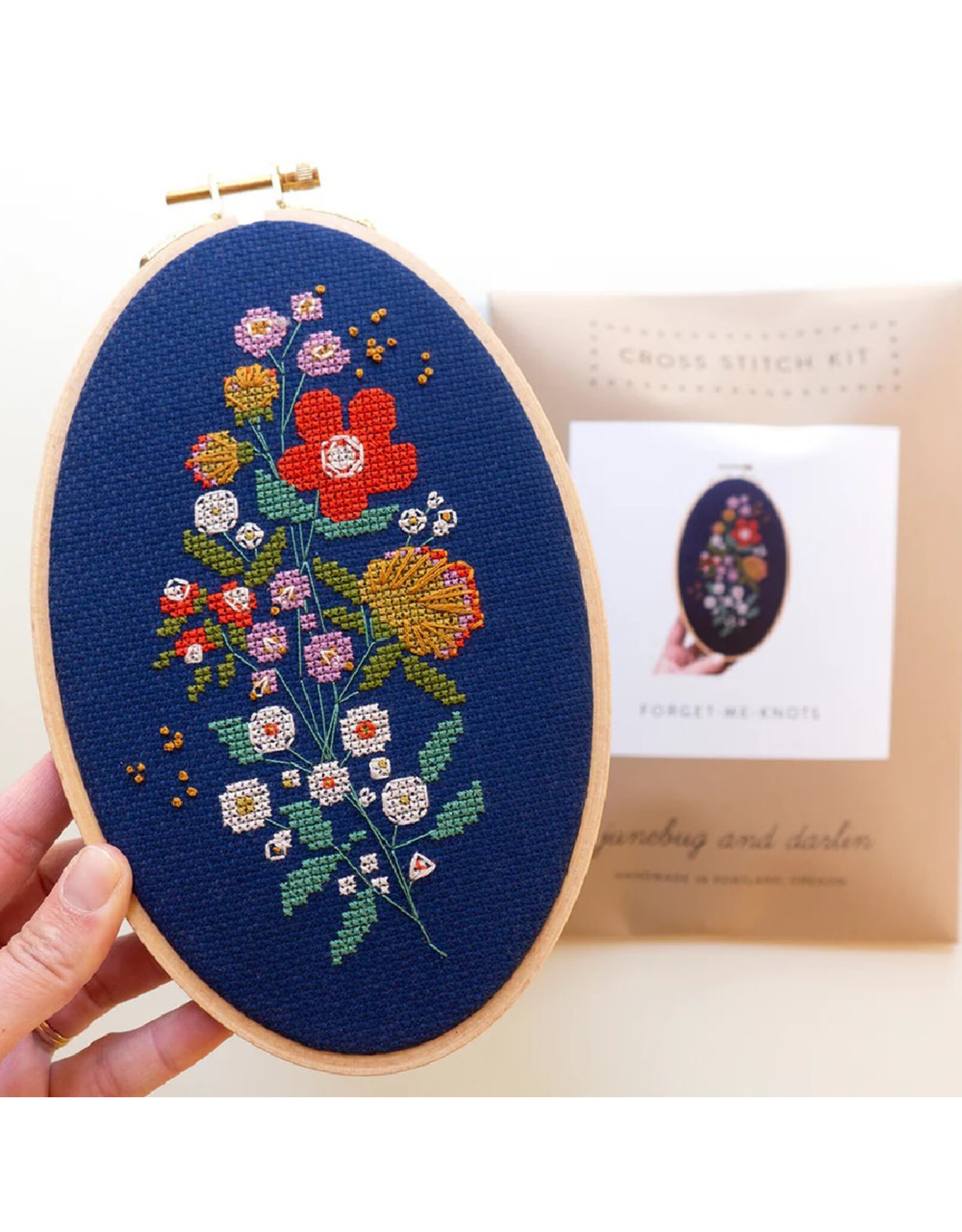 Junebug & Darlin Forget-Me-Knots Cross Stitch Kit