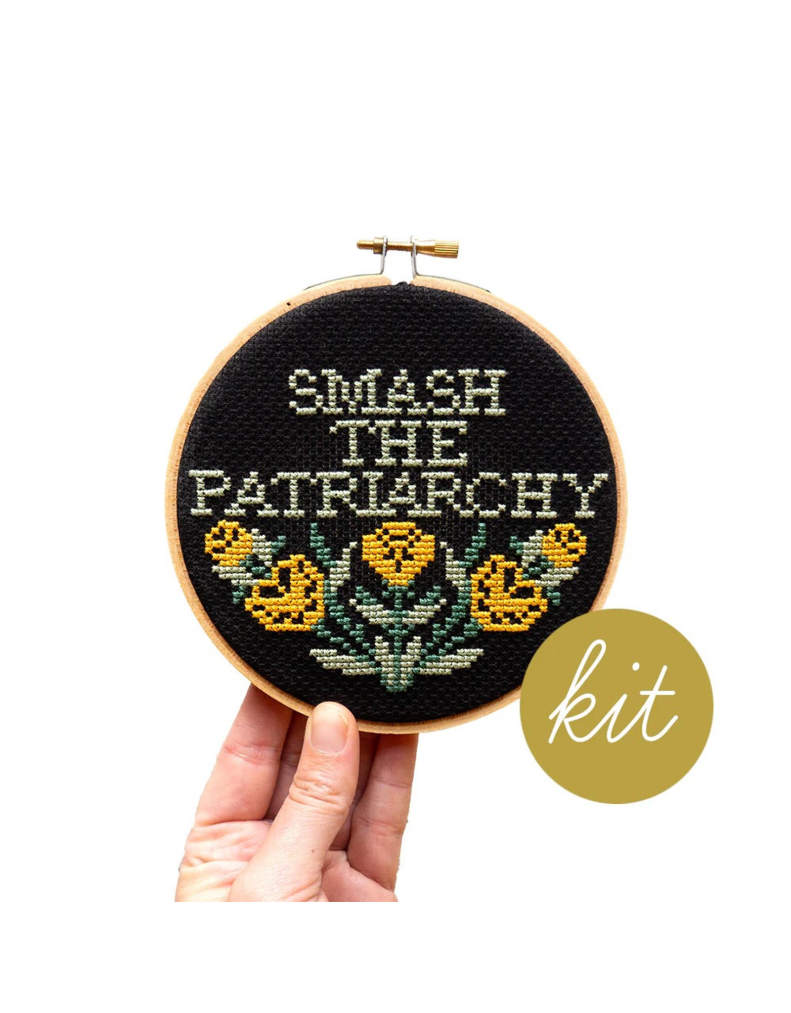 Junebug & Darlin Smash the Patriarchy Cross Stitch Kit