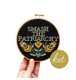 Junebug & Darlin Smash the Patriarchy Cross Stitch Kit