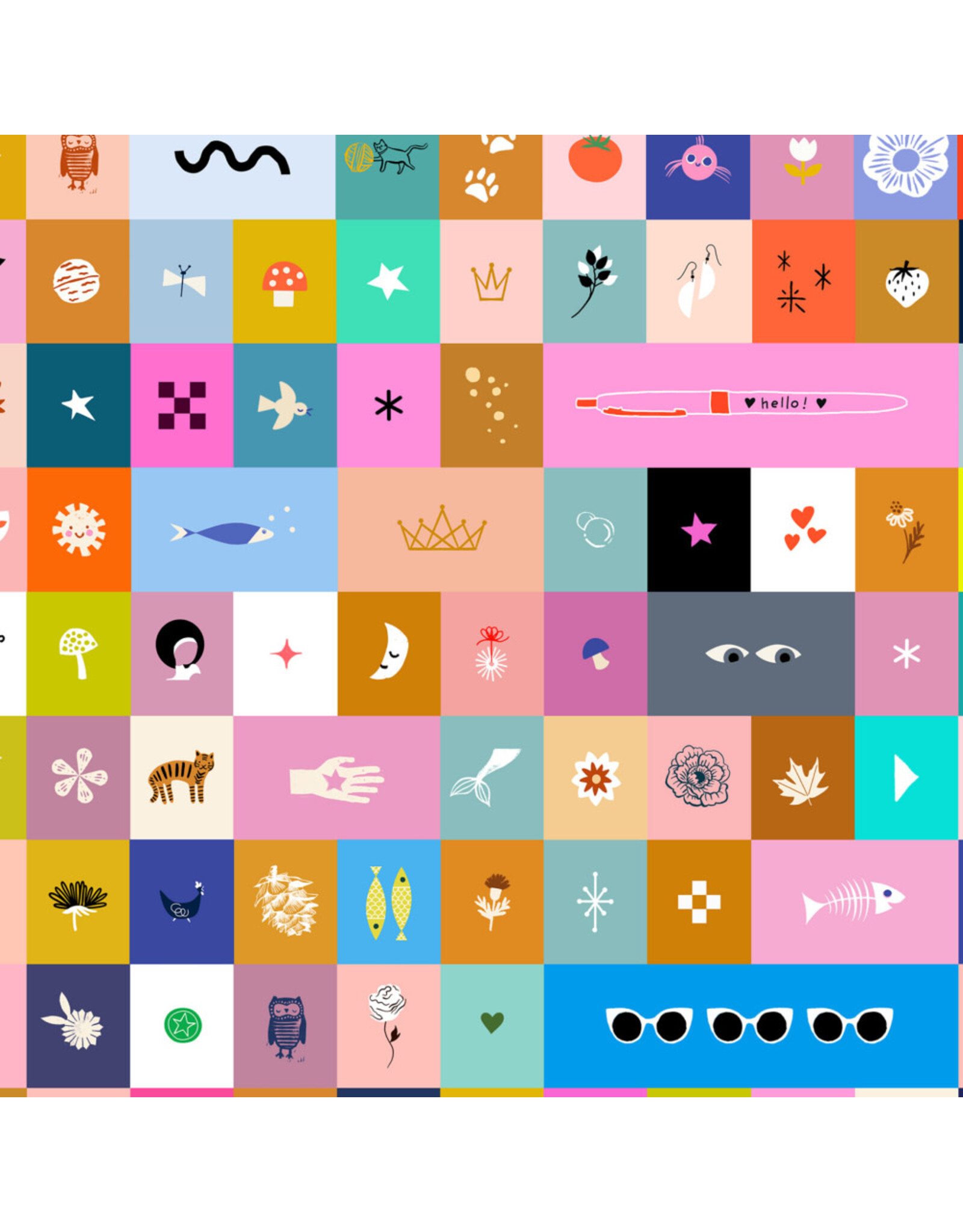 Ruby Star Society for Moda ON ORDER-Selvedge Magic, Icons in Multi, Fabric Half-Yards