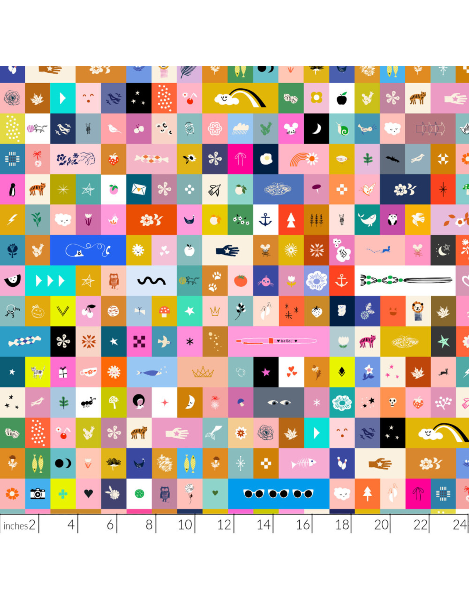 Ruby Star Society for Moda ON ORDER-Selvedge Magic, Icons in Multi, Fabric Half-Yards