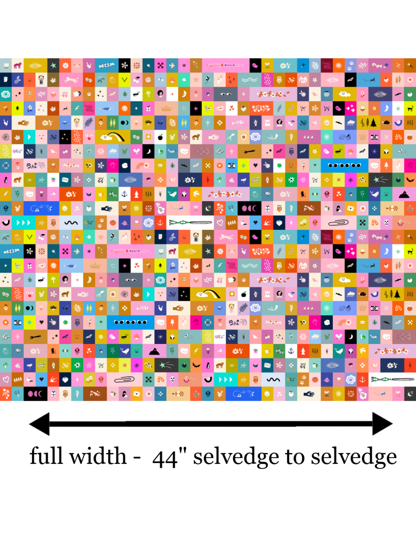 Ruby Star Society for Moda Selvedge Magic, Icons in Multi, Fabric Half-Yards