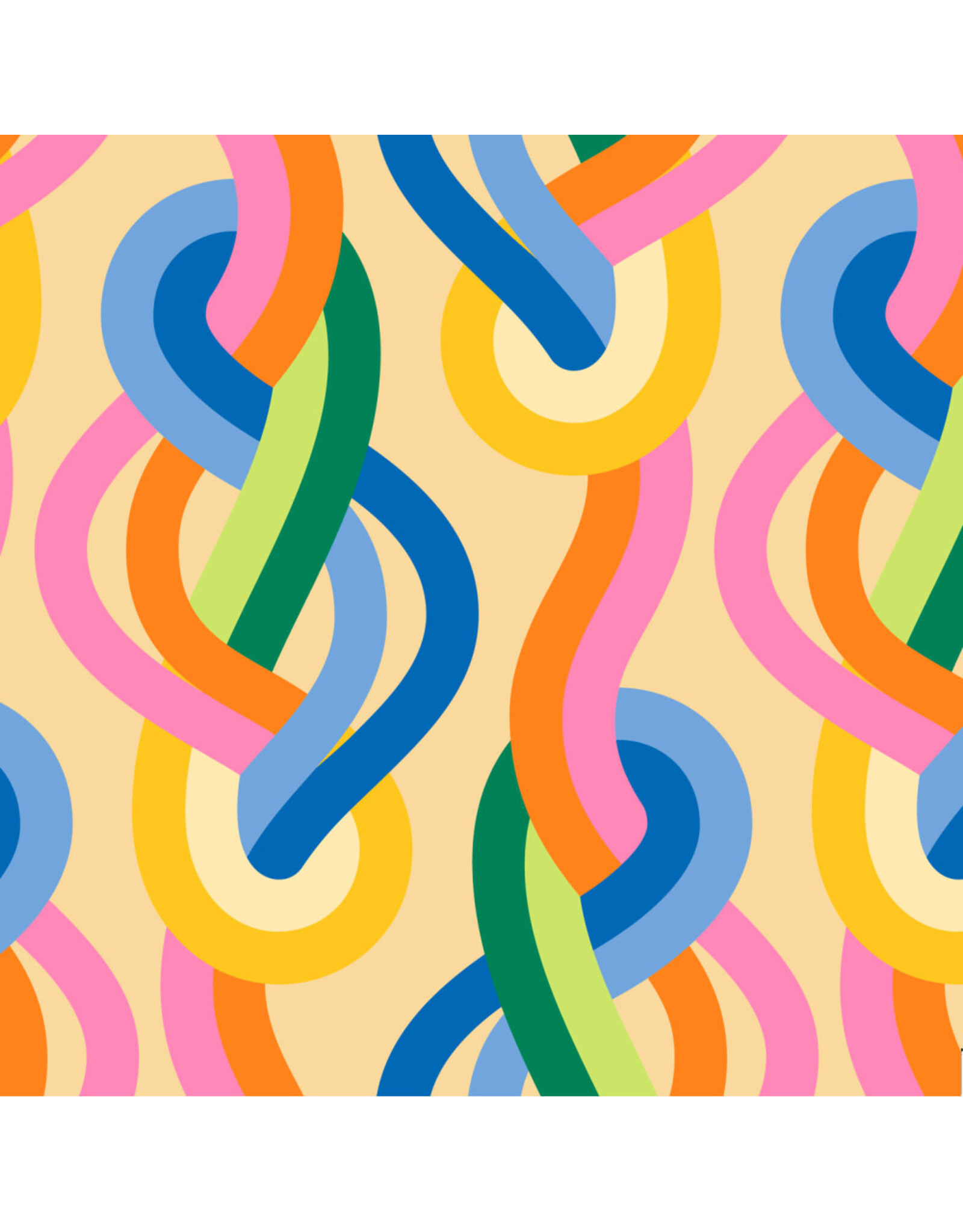 Emily Van Hoff Groove, Knotted in Luminous Multi, Fabric Half-Yards