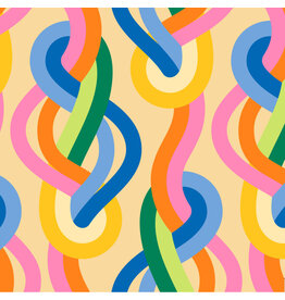 Emily Van Hoff Groove, Knotted in Luminous Multi, Fabric Half-Yards