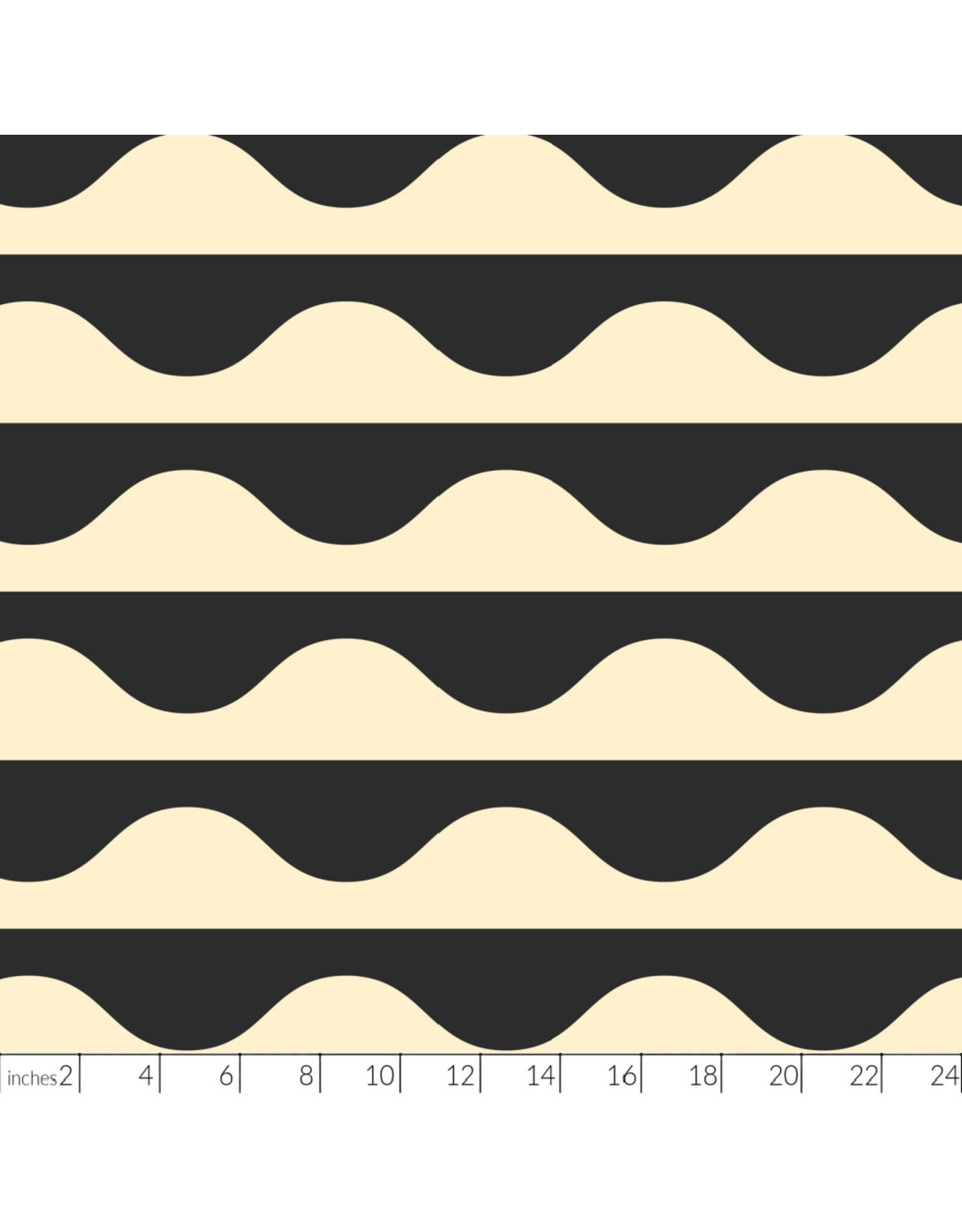Emily Van Hoff Groove, Wavy in Tuxedo, Fabric Half-Yards