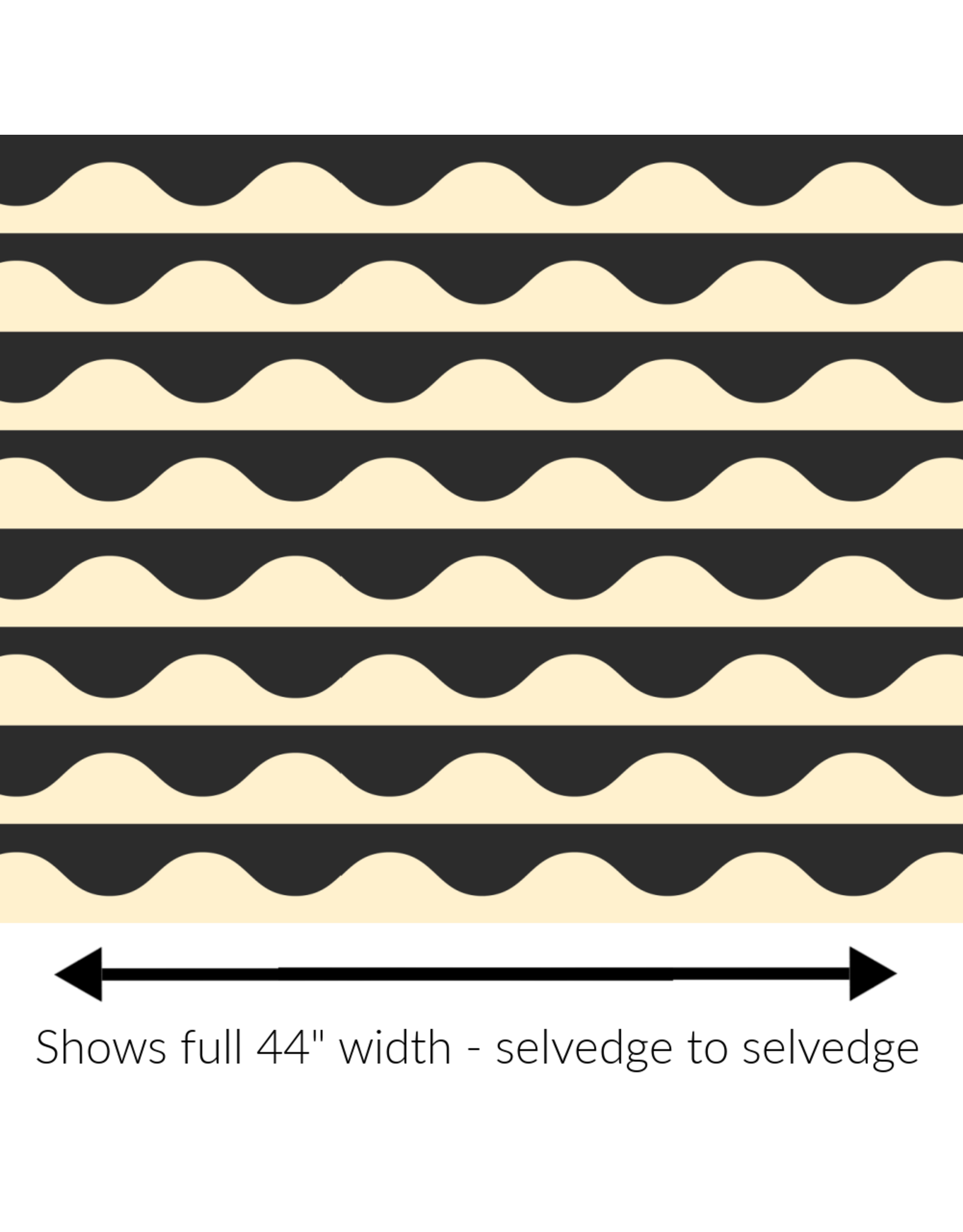 Emily Van Hoff Groove, Wavy in Tuxedo, Fabric Half-Yards