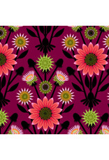 Anna Maria Iconic, Lifespan in Eggplant, Fabric Half-Yards