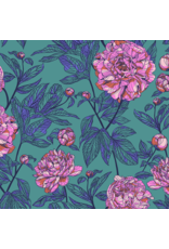 Anna Maria 108" Wide Back, Indelible, Peony in Jade,  Fabric Half-Yards