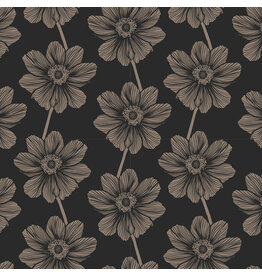Anna Maria Indelible, Anemone in Silvertone, Fabric Half-Yards
