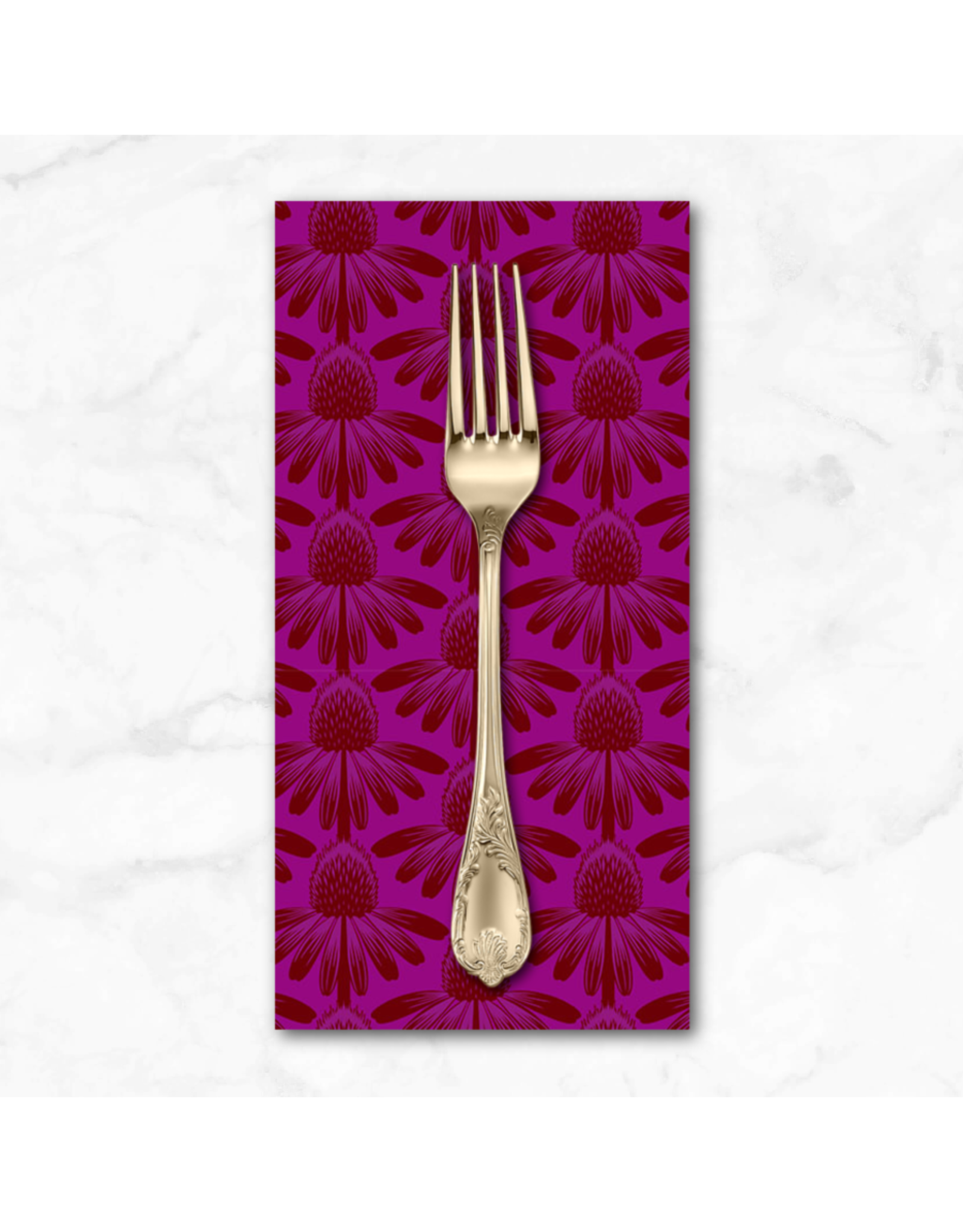 PD's Anna Maria Collection Indelible, Coneflower in Magenta, Dinner Napkin