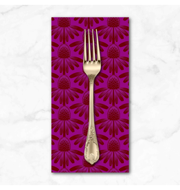PD's Anna Maria Collection Indelible, Coneflower in Magenta, Dinner Napkin