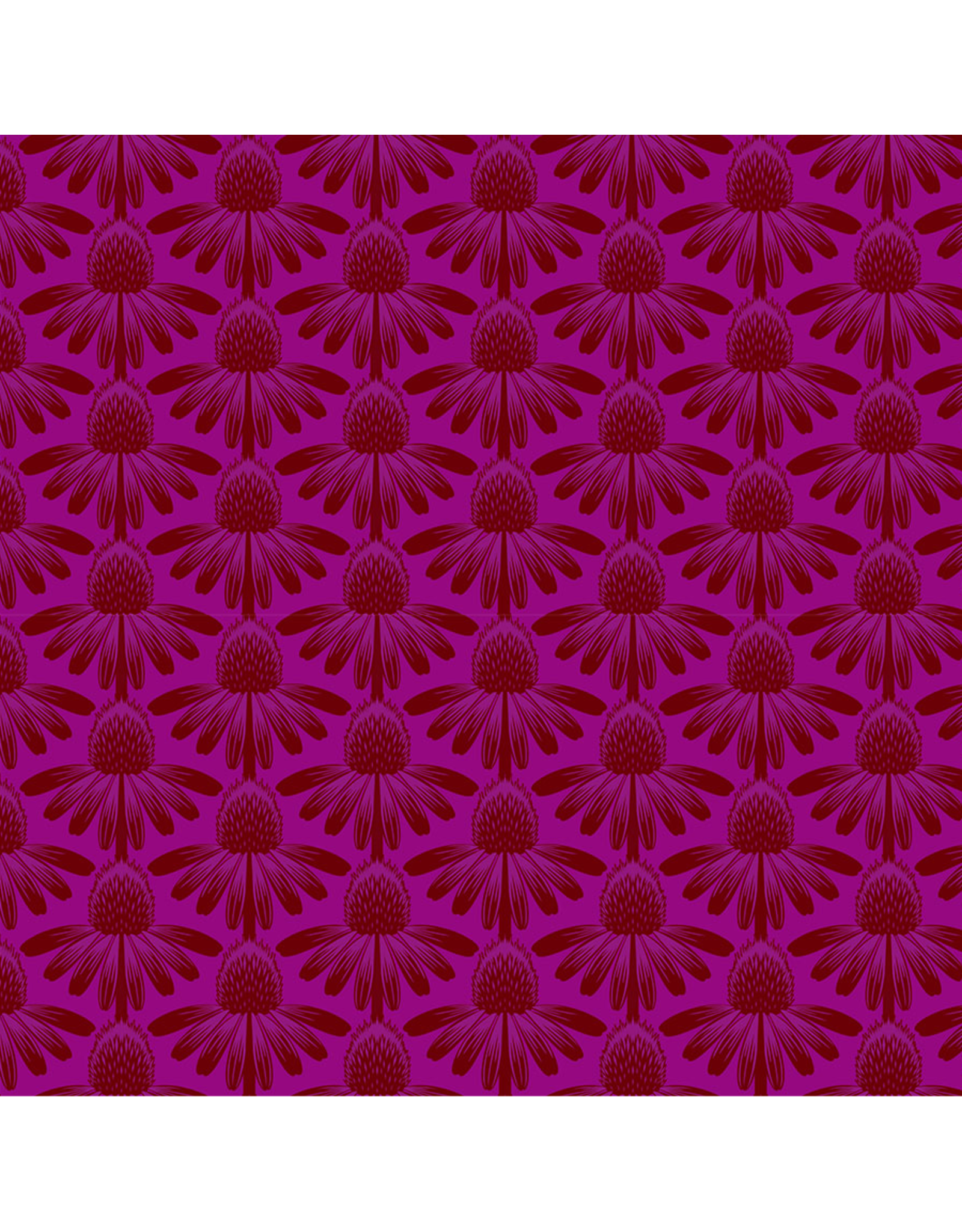 Anna Maria Indelible, Coneflower in Magenta, Fabric Half-Yards