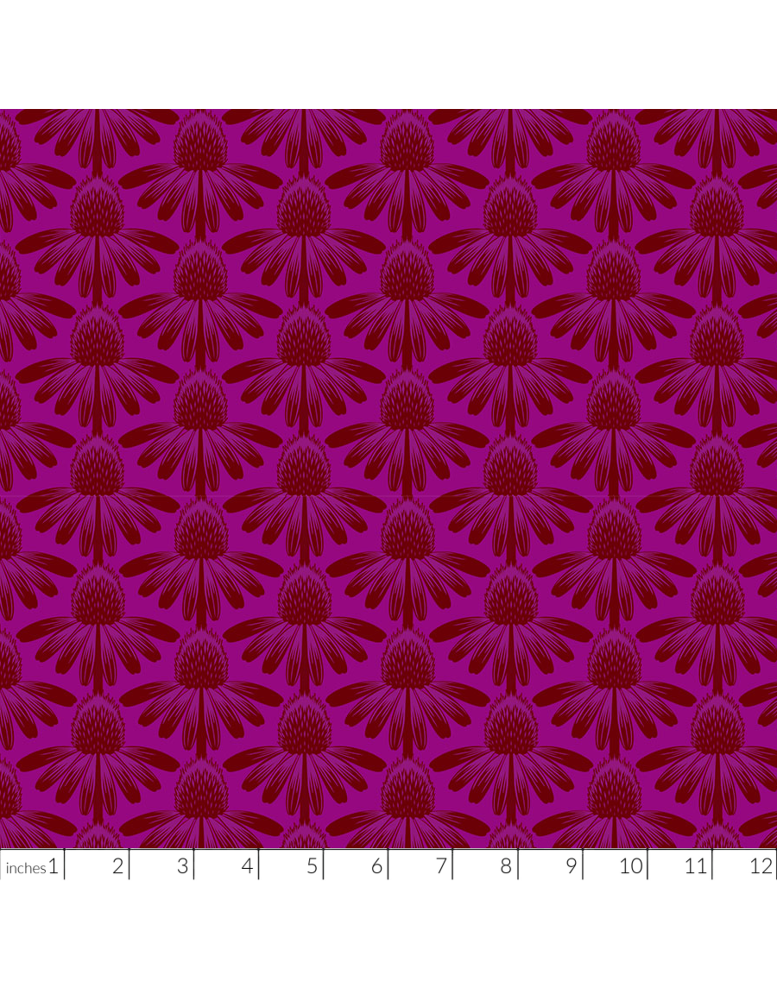 Anna Maria Indelible, Coneflower in Magenta, Fabric Half-Yards