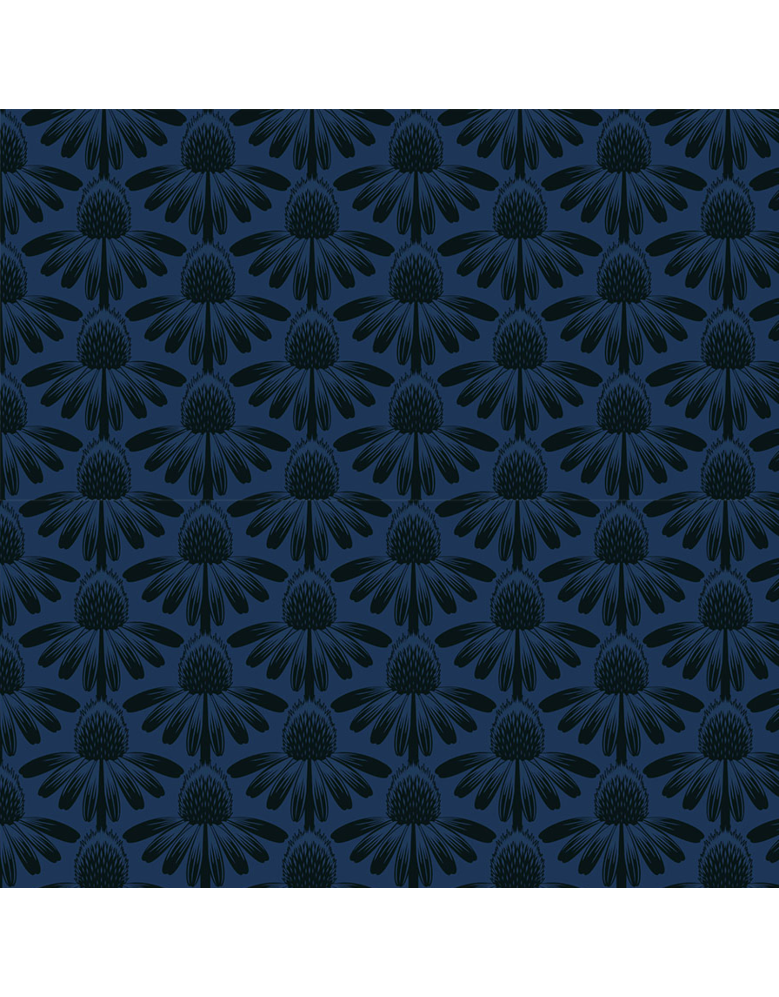 Anna Maria Indelible, Coneflower in Night, Fabric Half-Yards