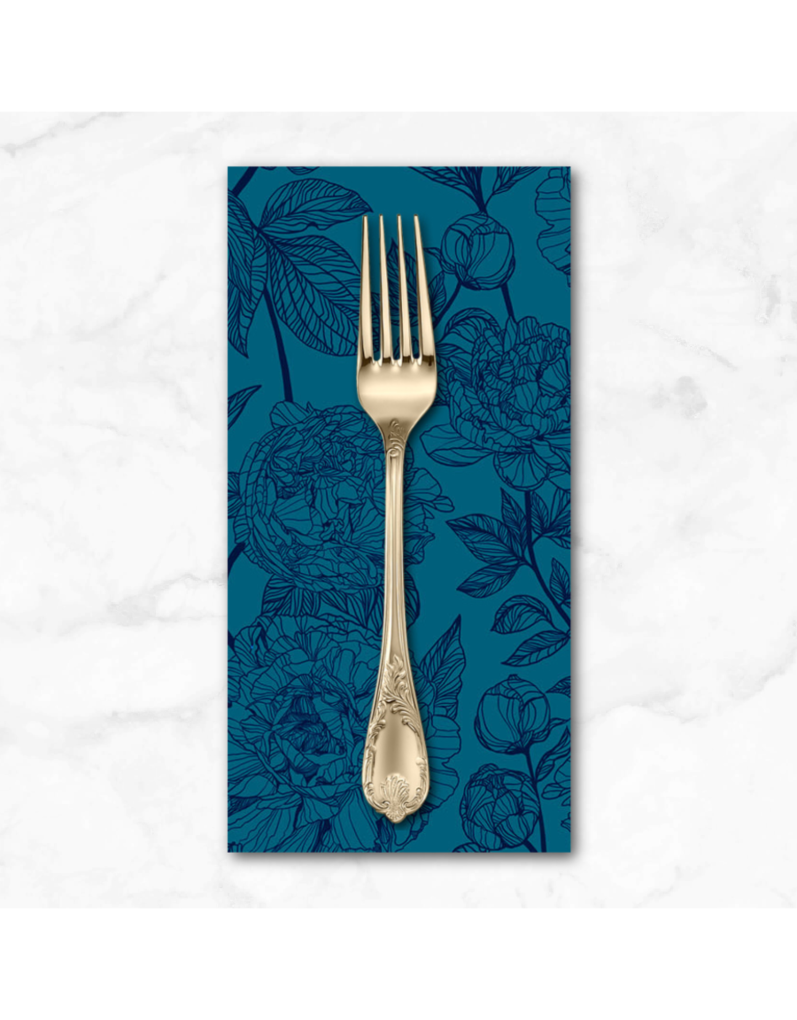 PD's Anna Maria Collection Indelible, Peony in Ocean, Dinner Napkin