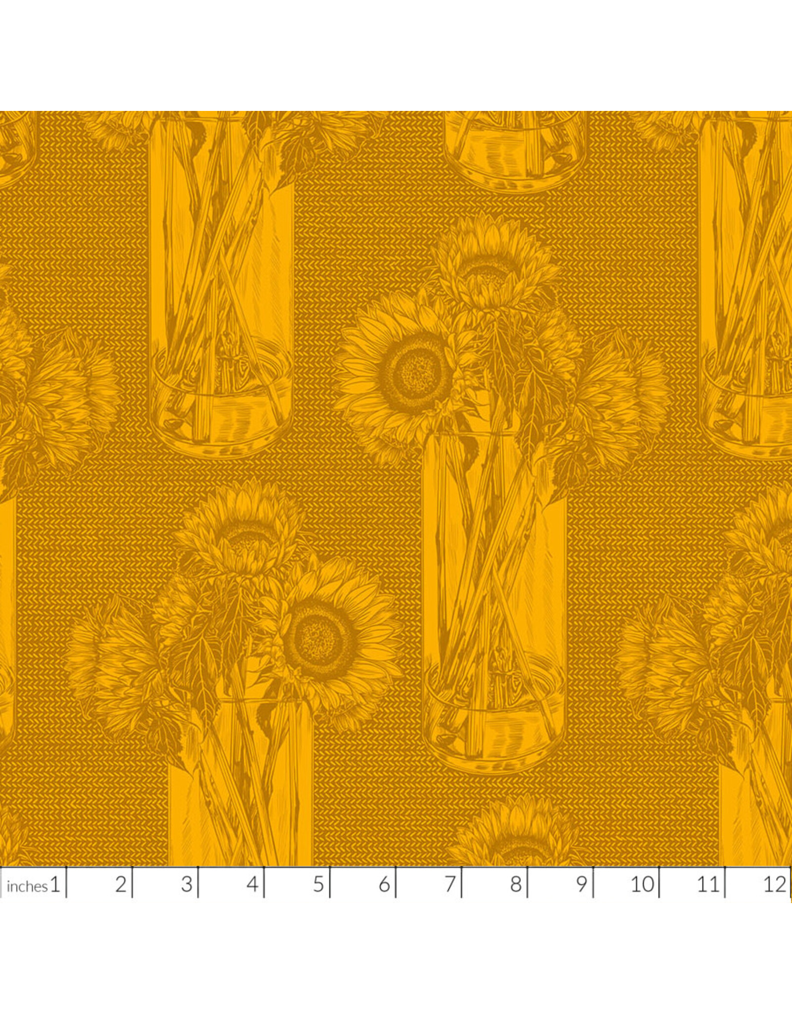 PD's Anna Maria Collection Indelible, Sunflowers in Saffron, Dinner Napkin