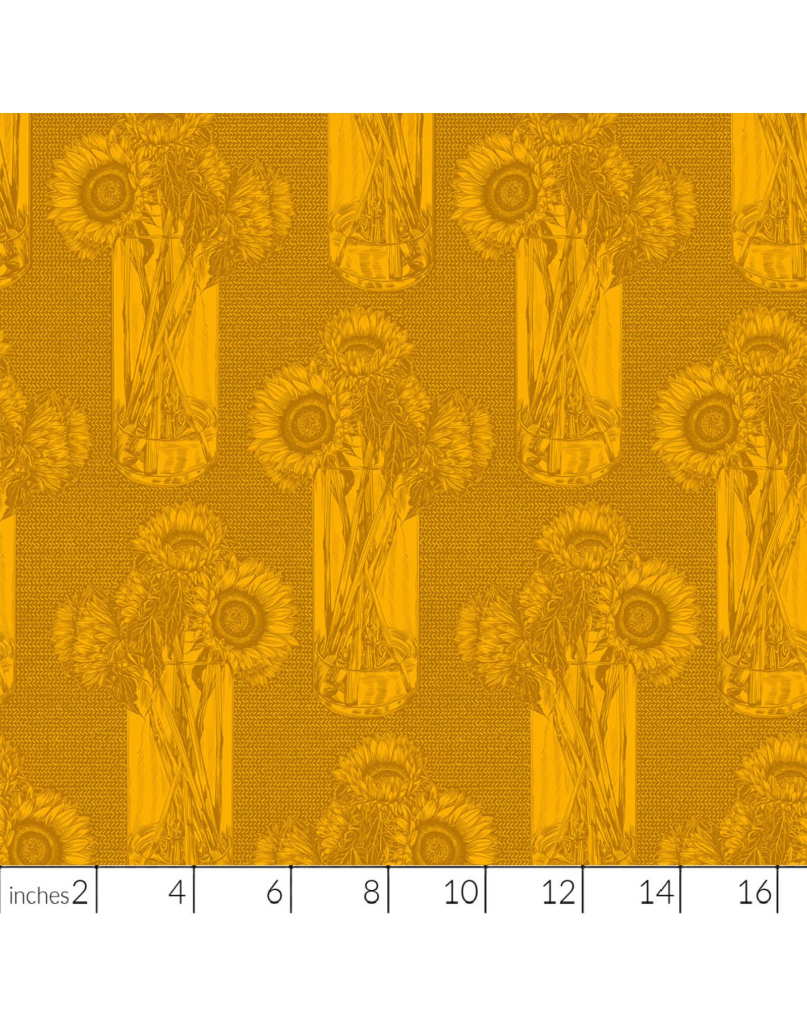 PD's Anna Maria Collection Indelible, Sunflowers in Saffron, Dinner Napkin