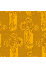 Anna Maria Indelible, Sunflowers in Saffron, Fabric Half-Yards
