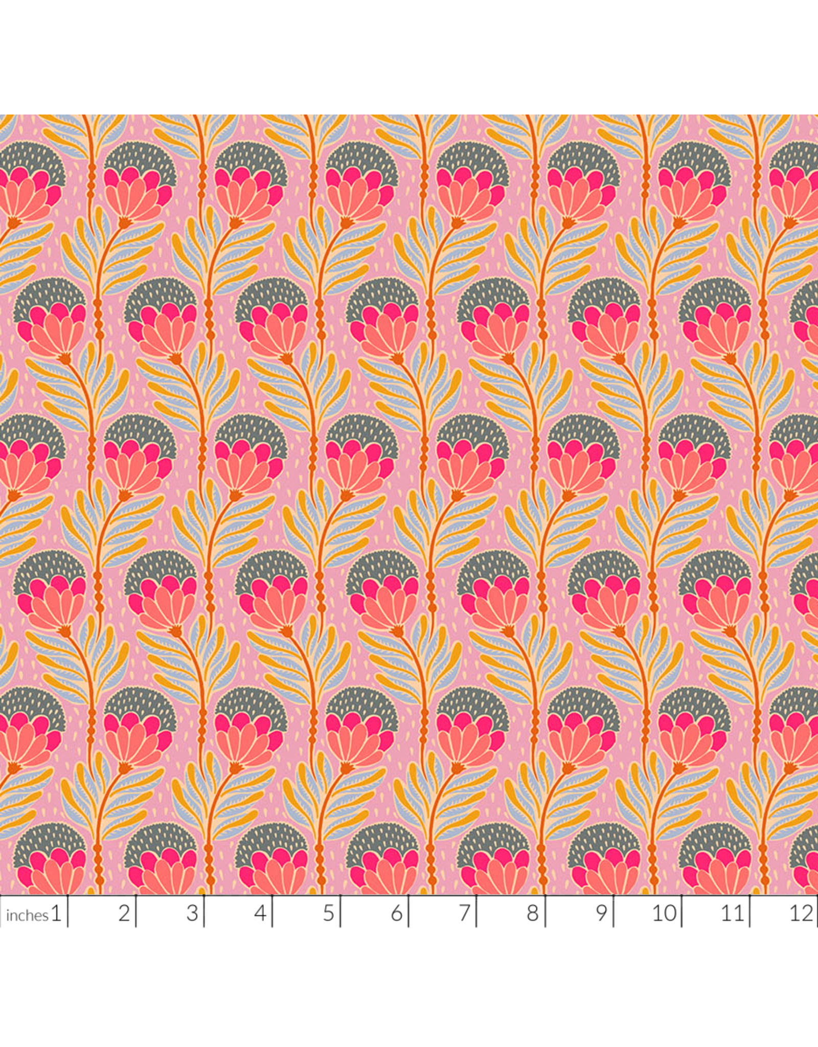 Anna Maria Shooting Star, Bouncy Blooms in Lavender, Fabric Half-Yards