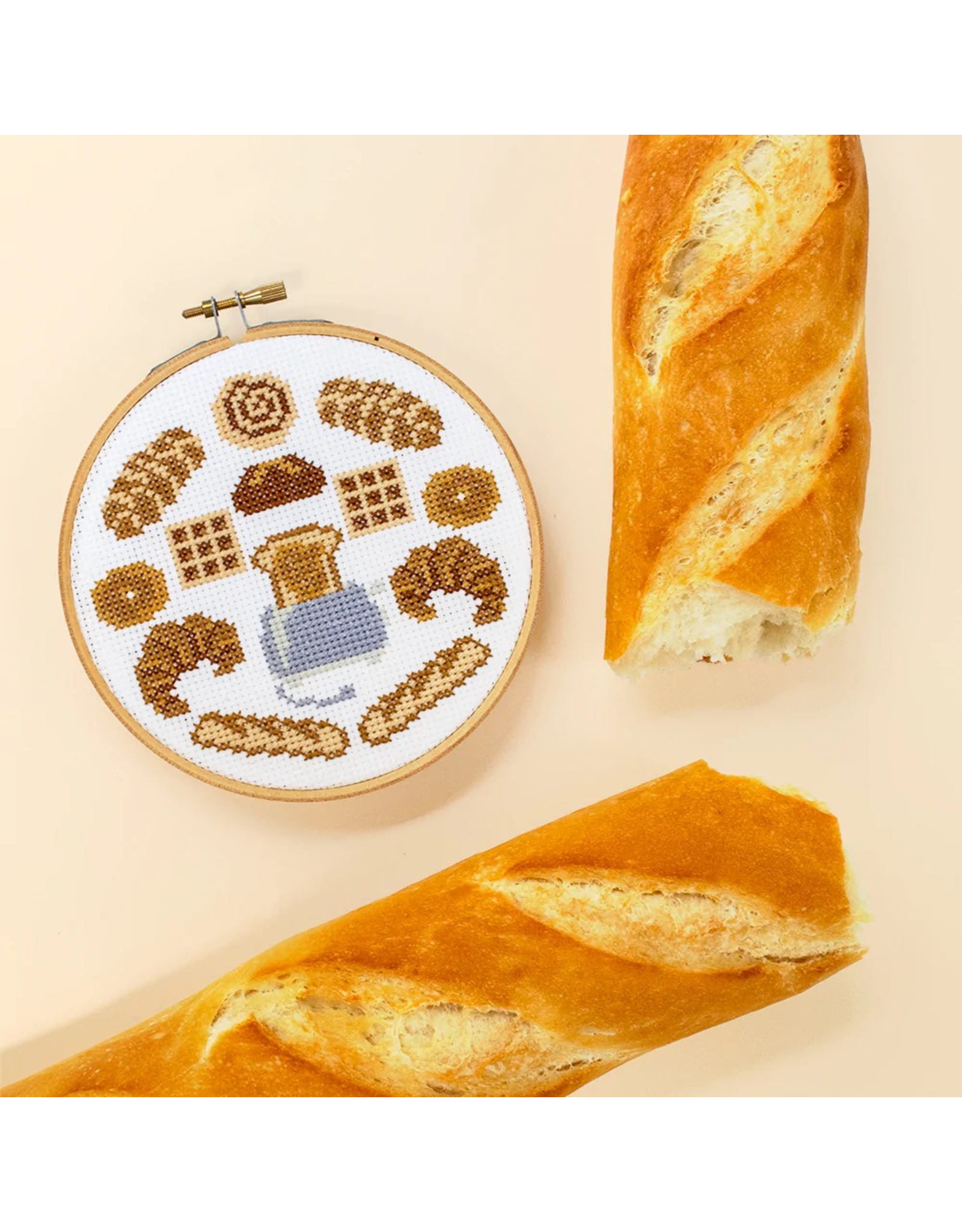 The Stranded Stitch Bread Head Cross Stitch Kit