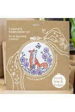 Hook, Line & Tinker Fox in Phlox, Embroidery Kit