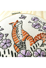 Hook, Line & Tinker Fox in Phlox, Embroidery Kit