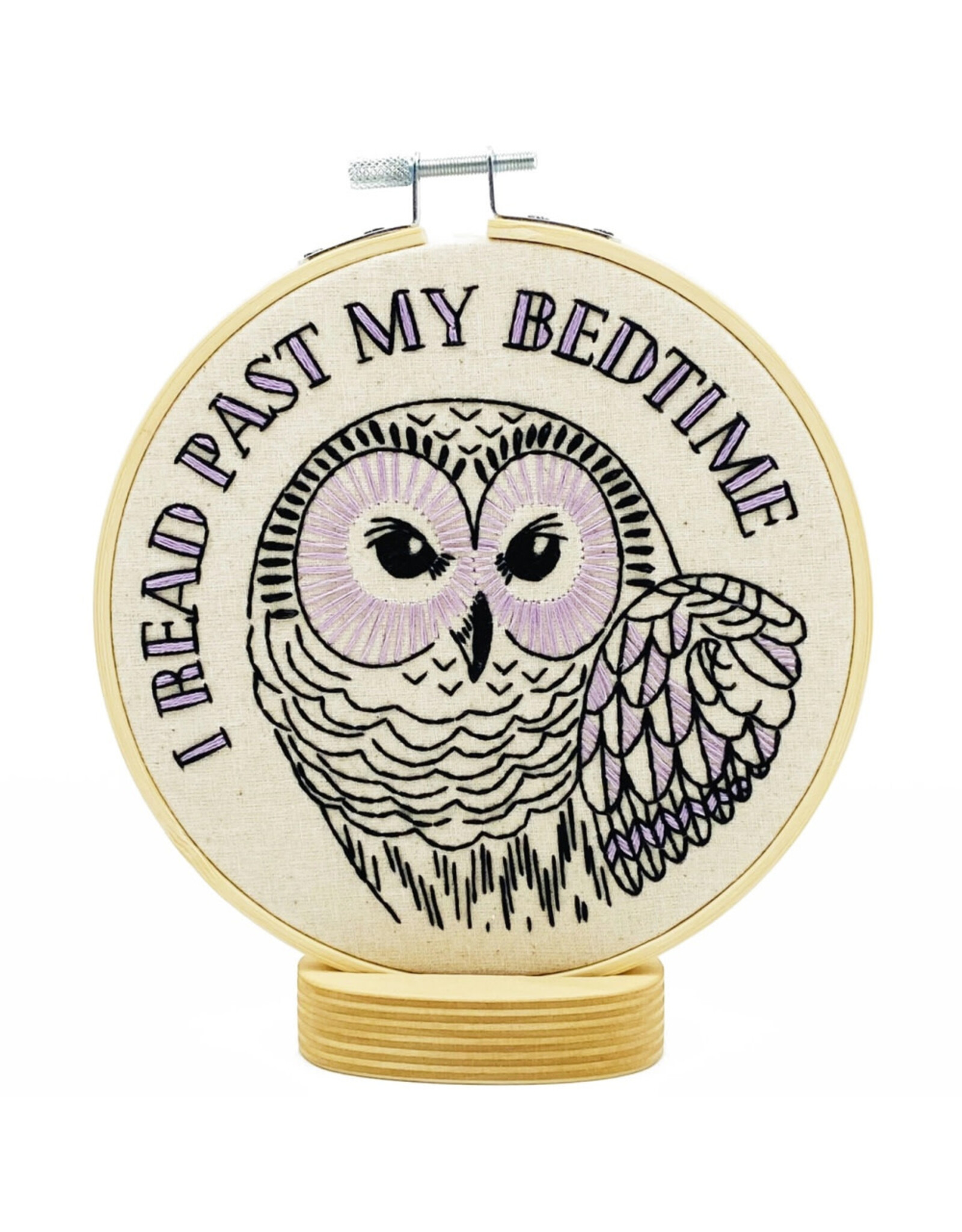 Hook, Line & Tinker I Read Past My Bedtime, Embroidery Kit
