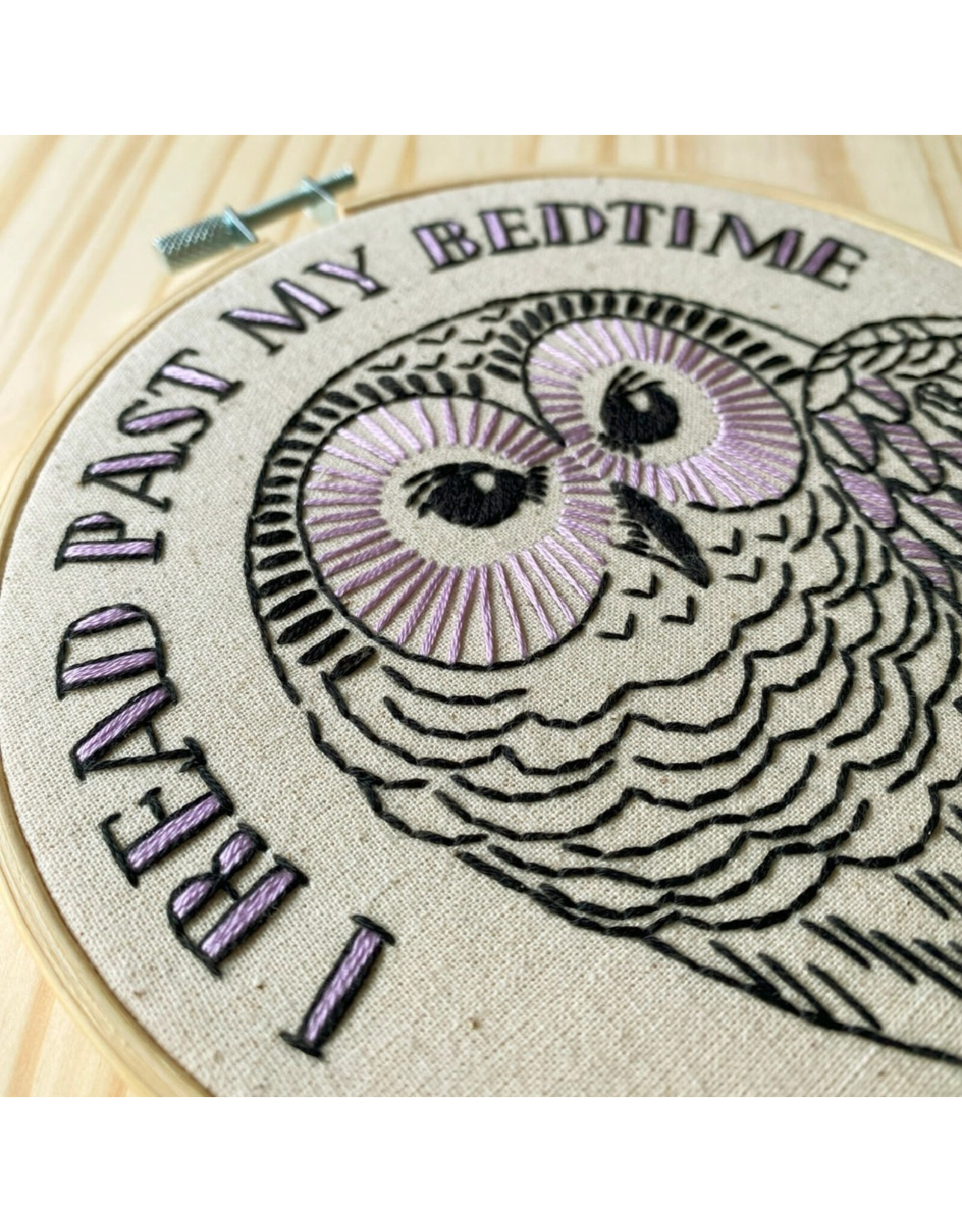 Hook, Line & Tinker I Read Past My Bedtime, Embroidery Kit