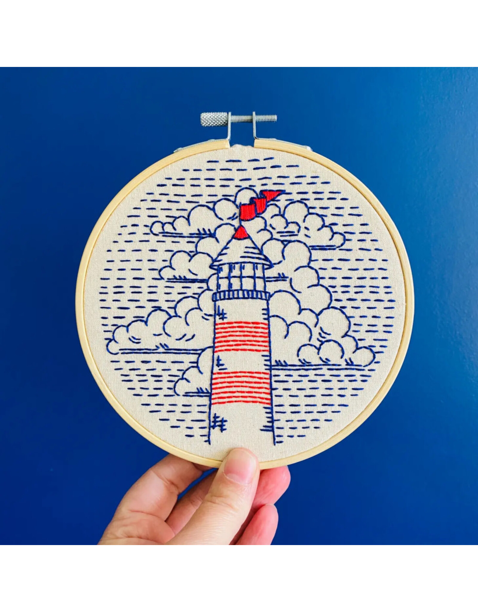 Hook, Line & Tinker Lighthouse, Embroidery Kit