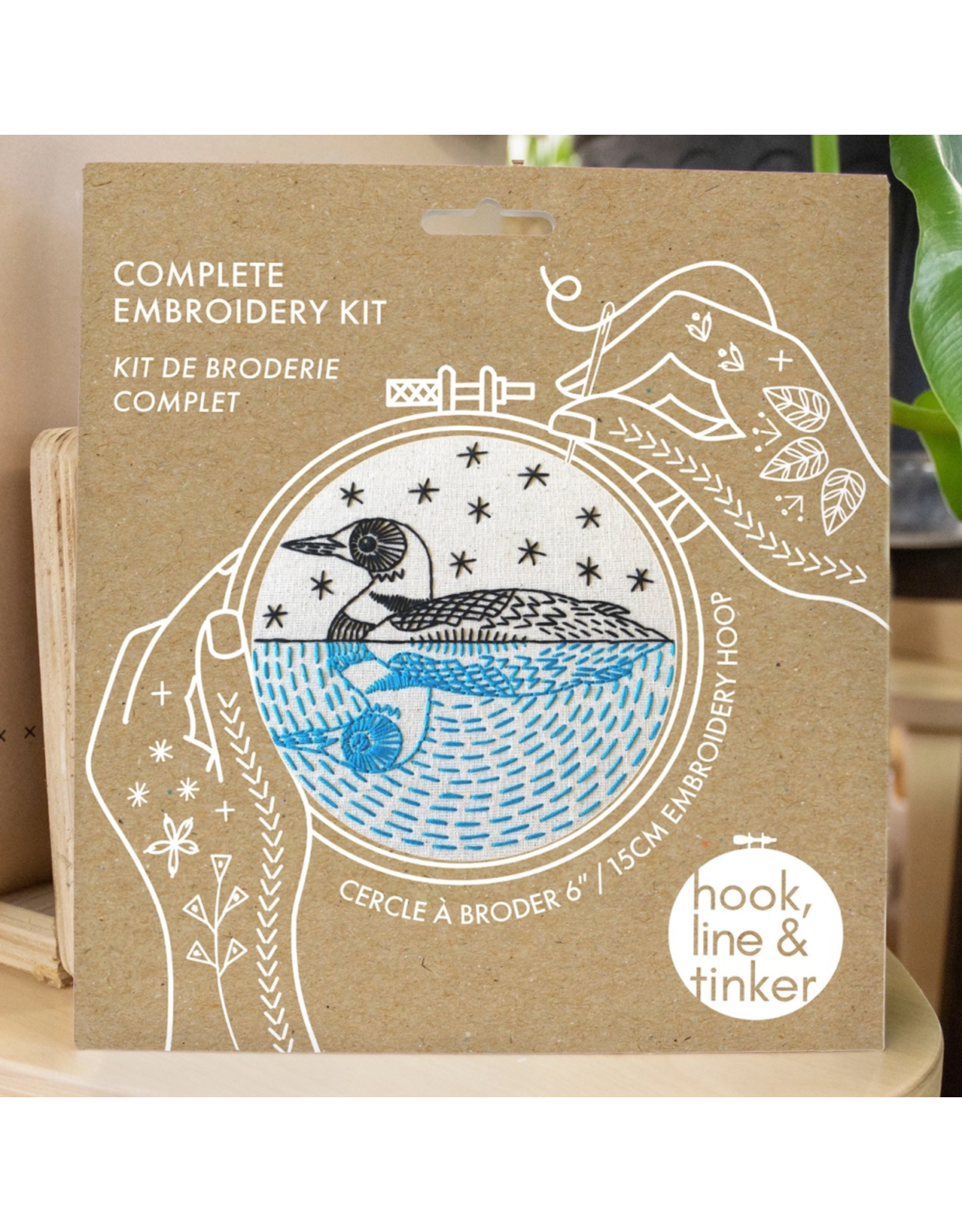 Hook, Line & Tinker Loon, Embroidery Kit