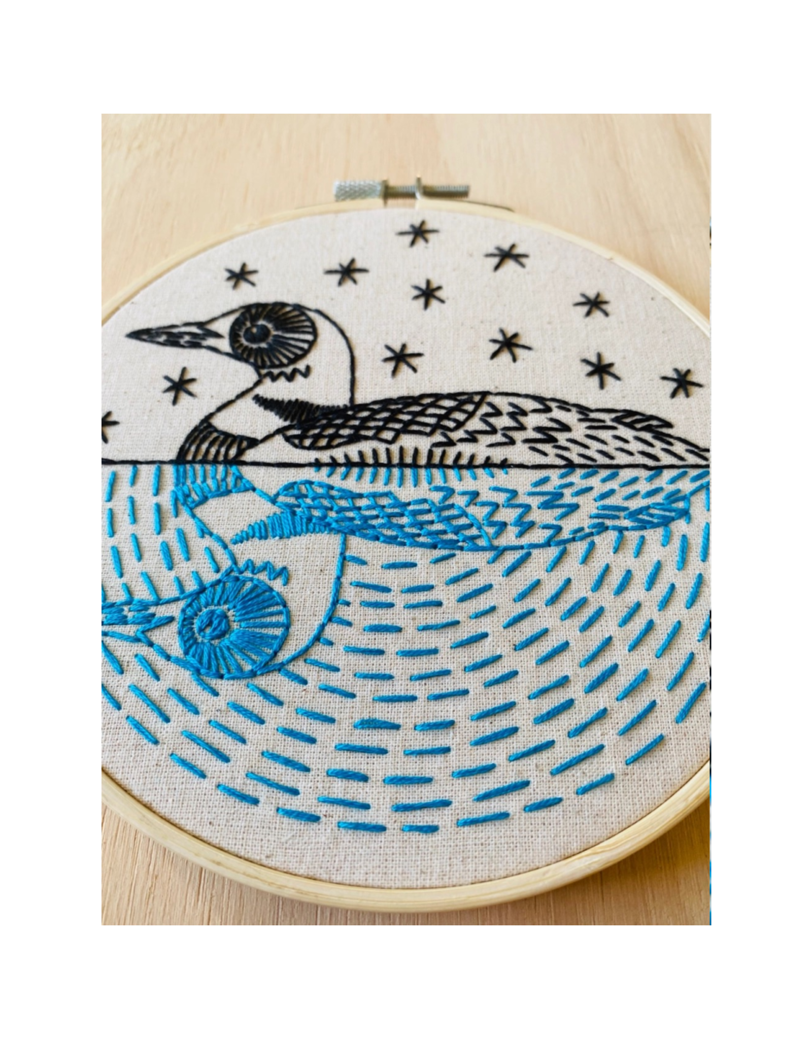 Hook, Line & Tinker Loon, Embroidery Kit