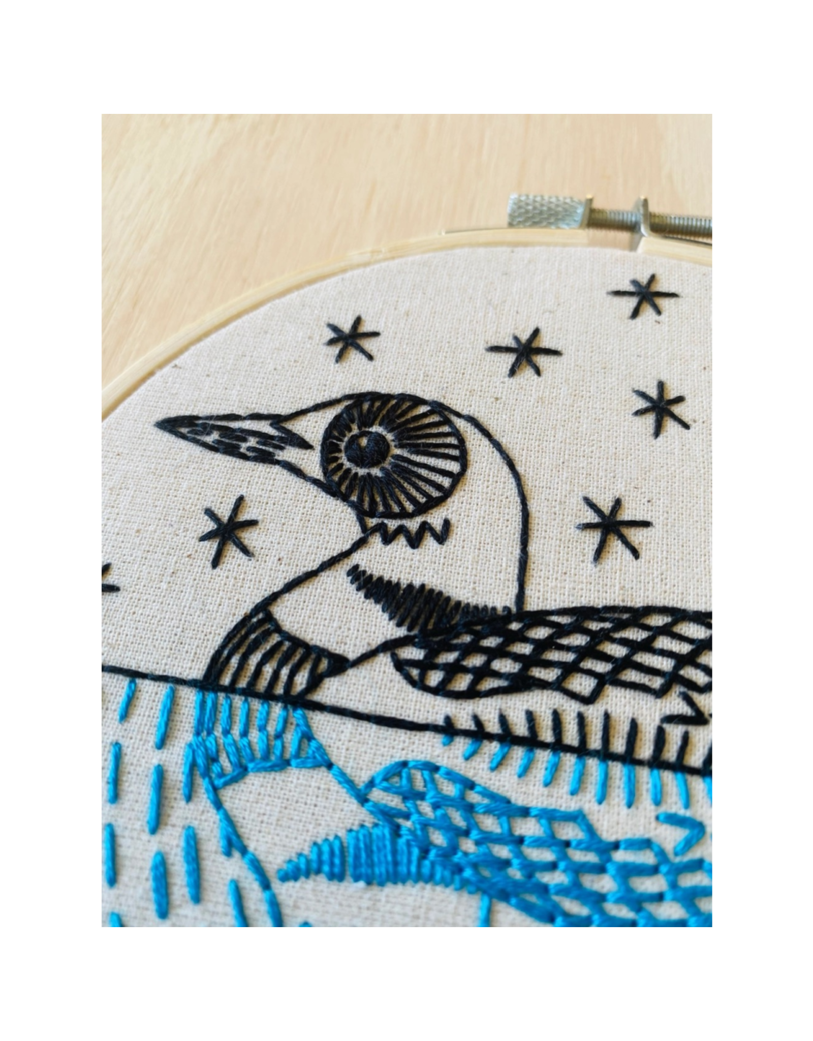 Hook, Line & Tinker Loon, Embroidery Kit