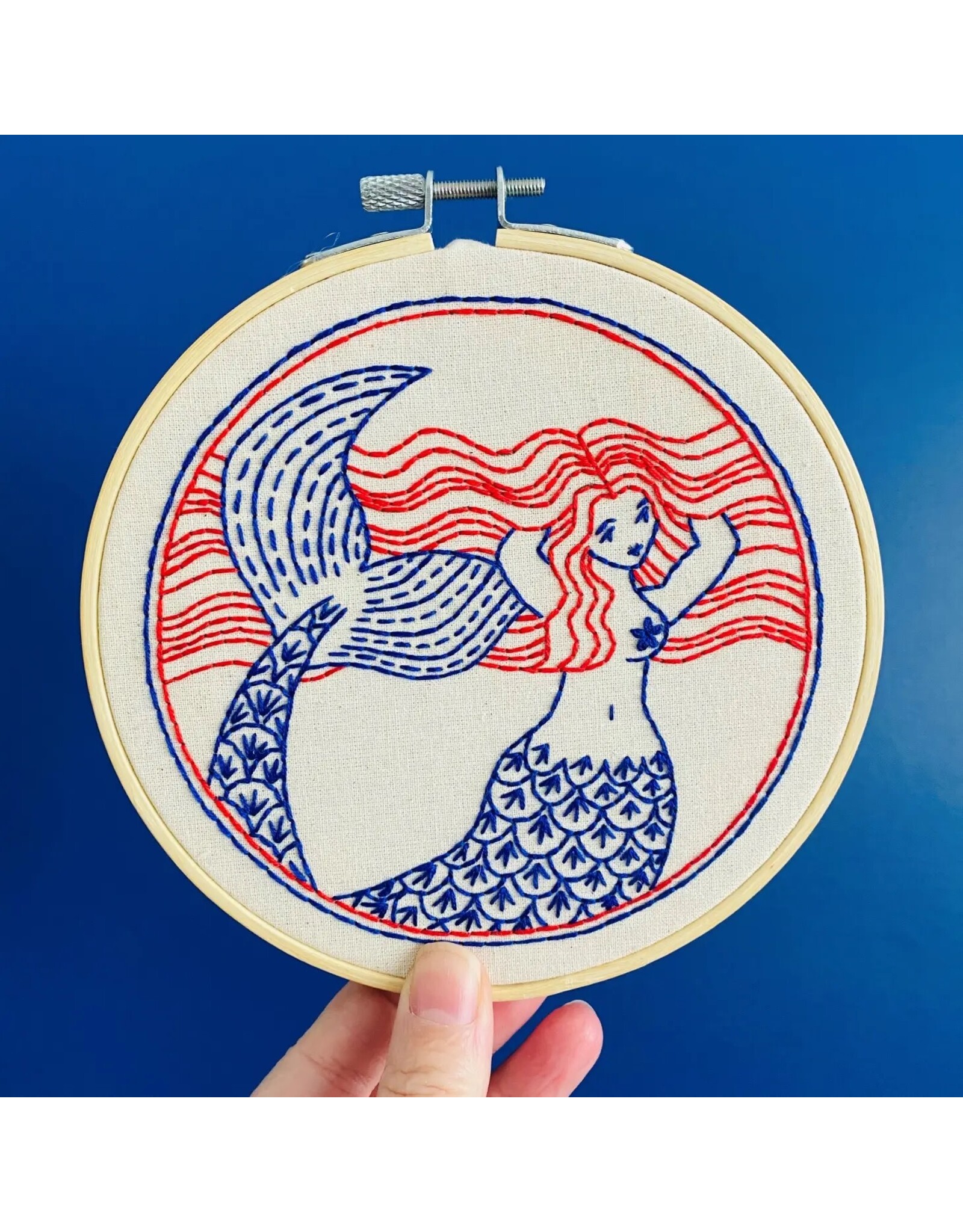 Hook, Line & Tinker Mermaid, Embroidery Kit