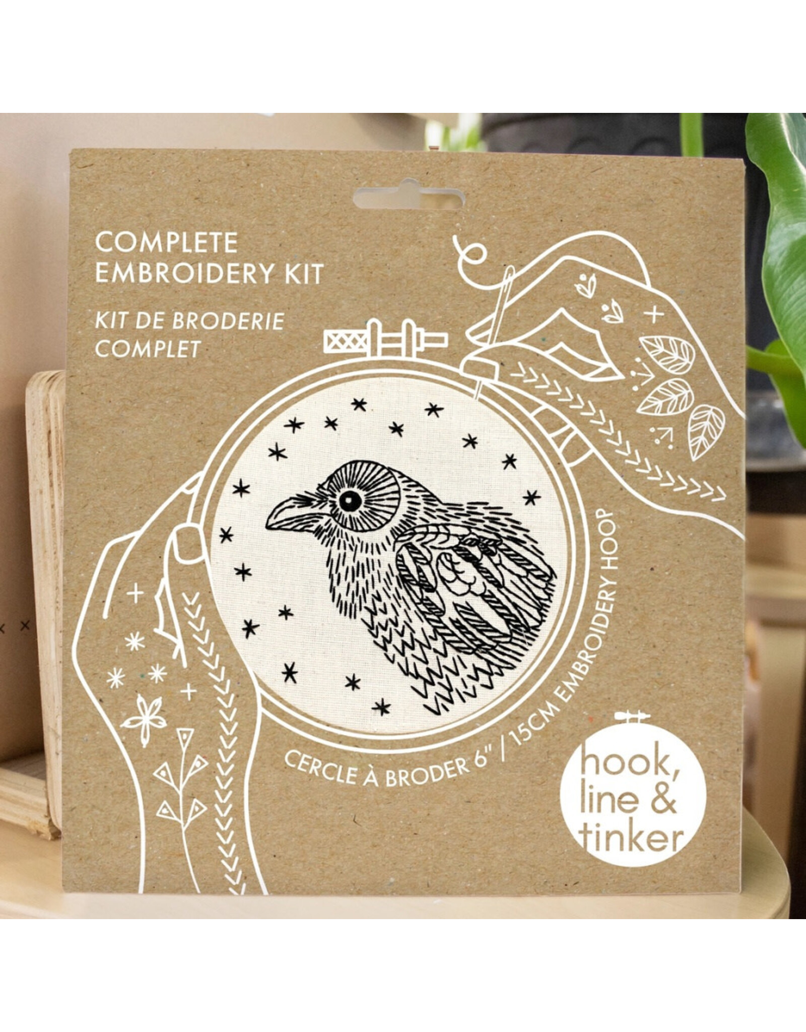 Hook, Line & Tinker Raven Nevermore Embroidery Kit