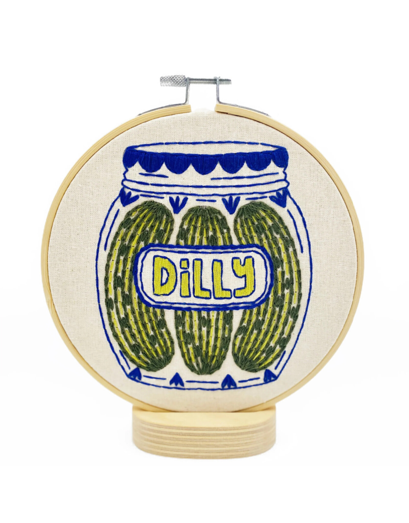 Hook, Line & Tinker Dill Pickles, Dilly, Embroidery Kit