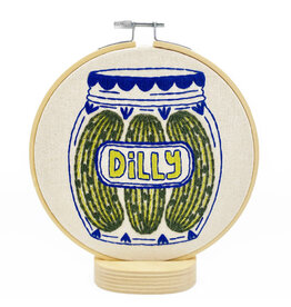 Hook, Line & Tinker Dill Pickles, Dilly, Embroidery Kit