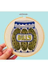 Hook, Line & Tinker Dill Pickles, Dilly, Embroidery Kit