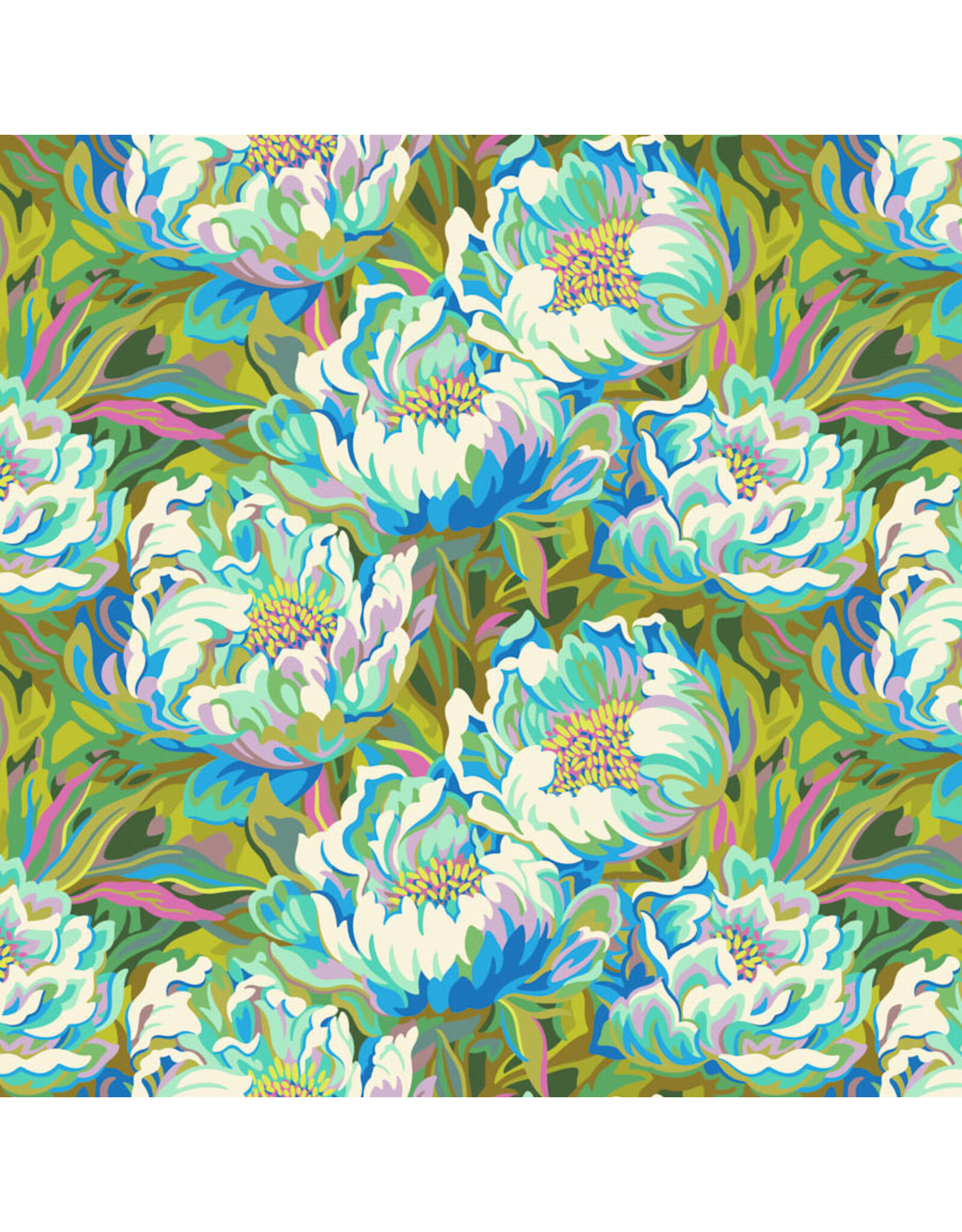 Figo Full Bloom, Joy in Blue, Fabric Half-Yards