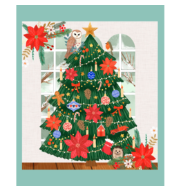 Mia Charro Christmas Cabin, Cozy Christmas 36"x 44" Fabric Panel