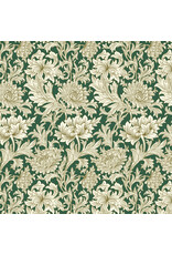 William Morris & Co. Morris & Co, The Oxford Holiday Collection, Chrysanthemum Toile in Forest, Fabric Half-Yards